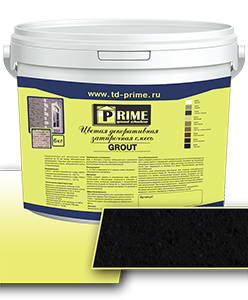 
                      Цветная декоративная затирка Prime Grout, черная, 6 кг
